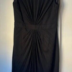 Ted Baker Shift Dress 2 Pleated Suiting Black